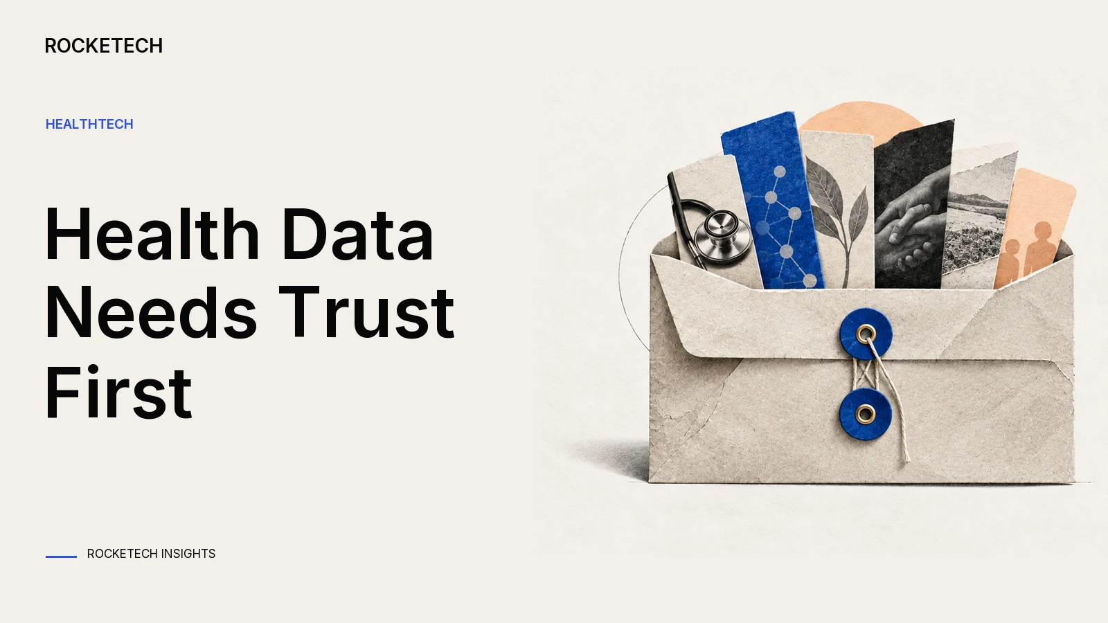 A sorted paper signal ribbon rests in a specimen envelope secured by a consent-like clasp.