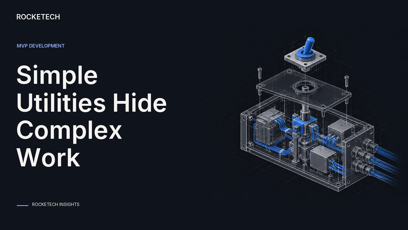 A small toggle tops an open housing with a complex routed mechanism beneath it.