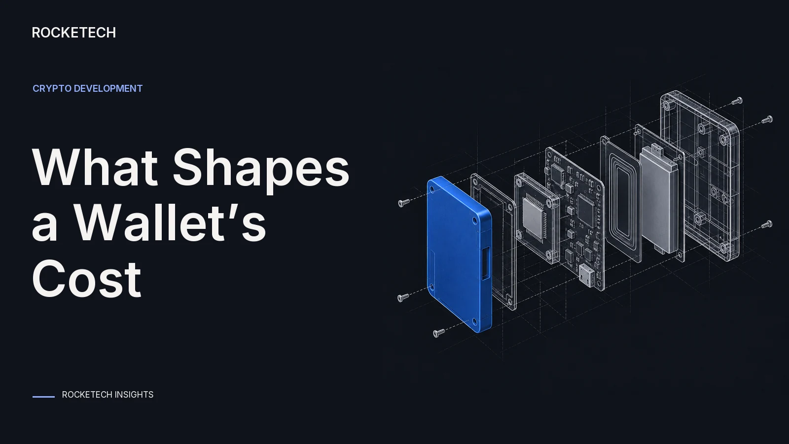 An exploded wallet casing reveals distinct access, security and transaction layers.