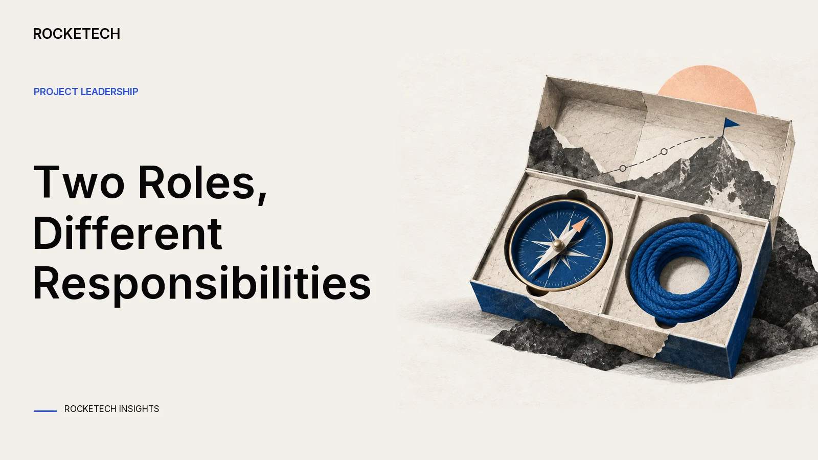 A paper expedition kit holds a planning compass and a guide ring in separate fitted recesses.