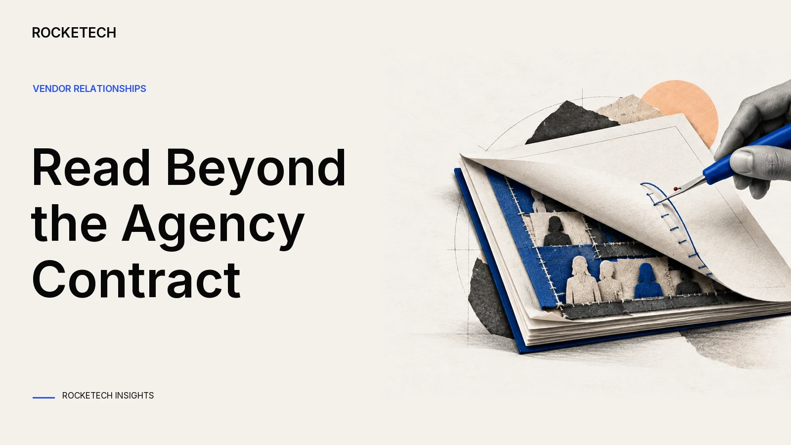 An open contract folio reveals the stitching of the delivery fabric beneath it.