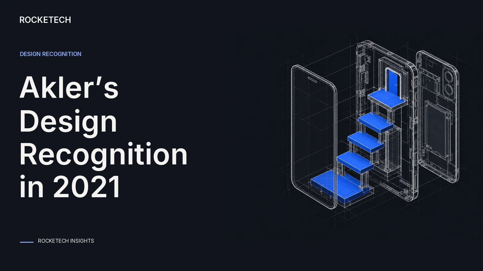 A phone-shaped technical frame surrounds a gently stepped conceptual learning path.