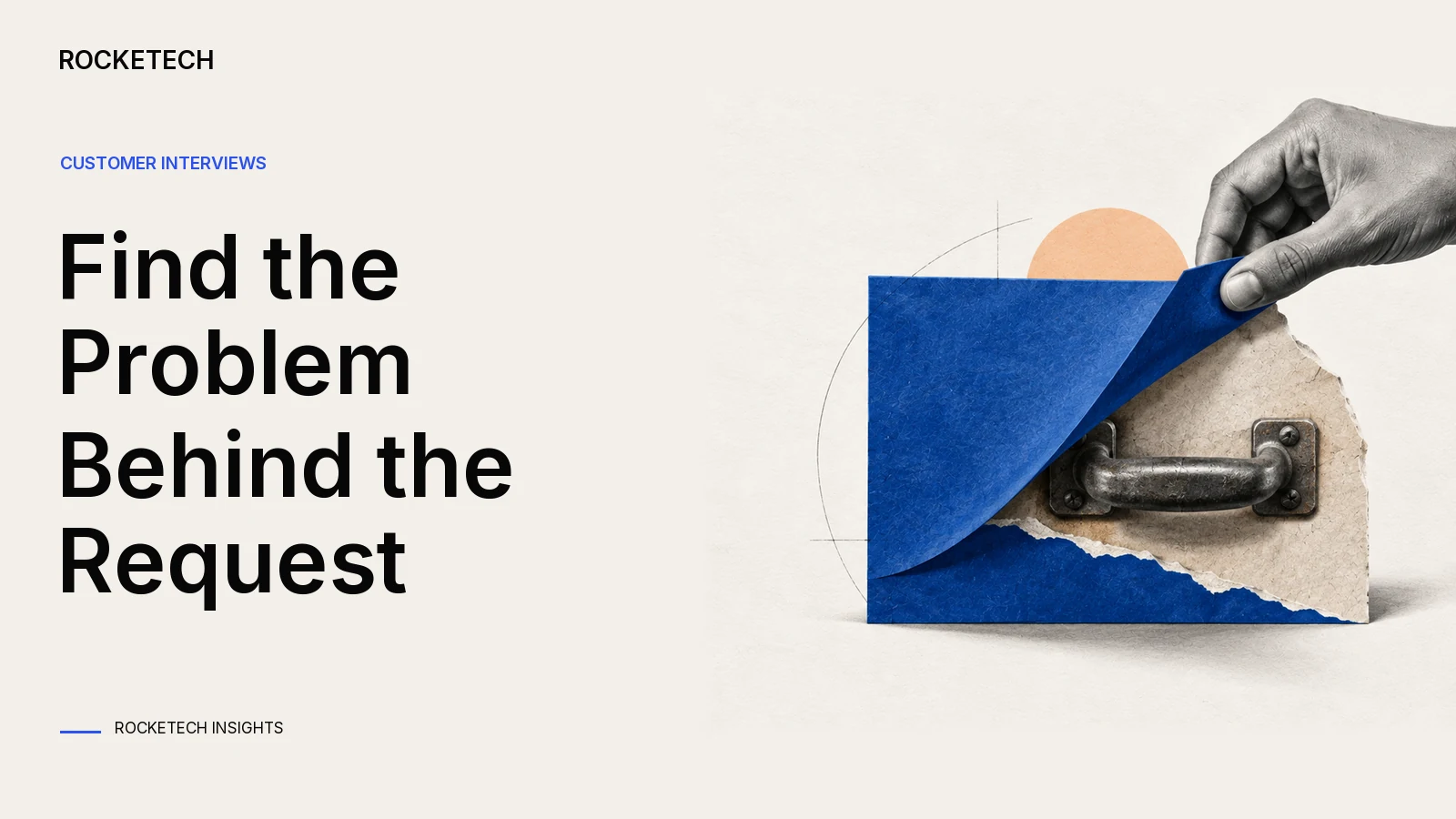 A paper request flap lifts to reveal a worn practical handle beneath it.