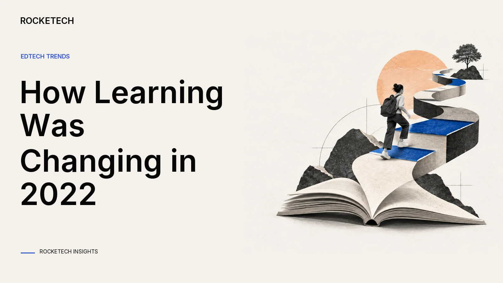 A lesson book folds into a winding learning path with adjustable stepping surfaces.